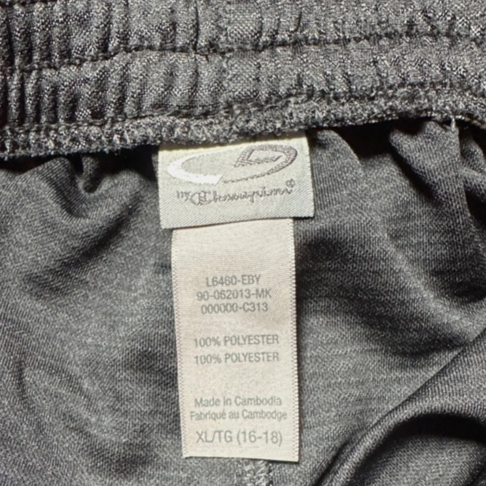 (16-18 Y) CHAMPION Athletic Shorts Black White & Gray